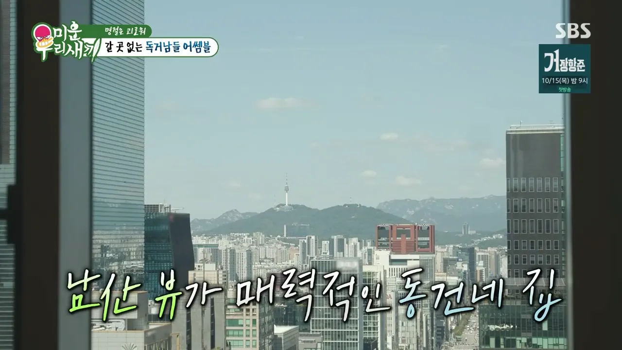 SBS 미운 우리 새끼 방송 장면 - 남산 뷰가 매력적인 동건네 집